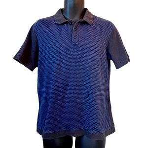 ROBERT GRAHAM Polo Shirt ~ Blue/Black ~ Size Men's Medium